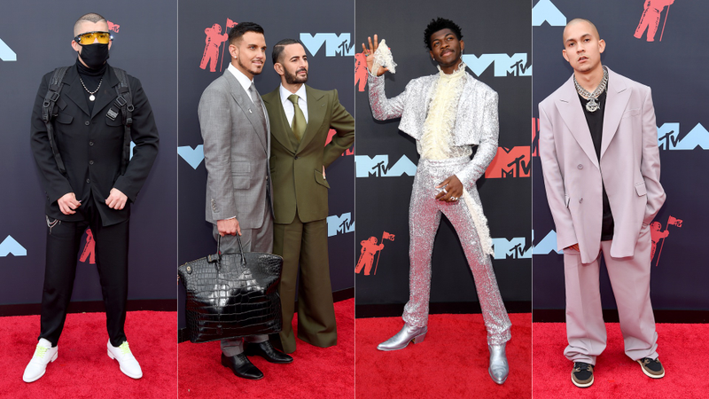 Illustration for article titled Technicolor Sparkles and Flamboyant Energy Dominated the MTV VMAs Red Carpet